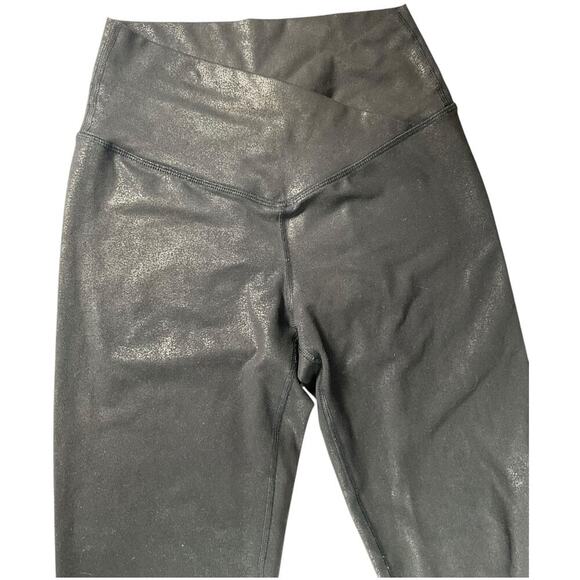 OffLine by Aerie The Hugger Legging Black Small Stretchy Cris Cross Hi-Waist - Picture 4 of 8